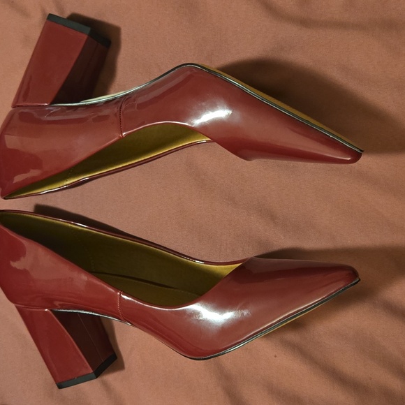 Abound Women's Red Block Heel Pumps - Picture 5 of 6